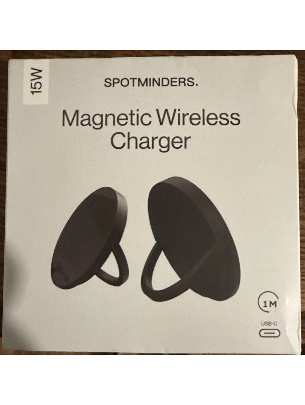 Spotminders 15W Magnetic Qi Wireless Charger USB-C 1M MagSafe Compatible New